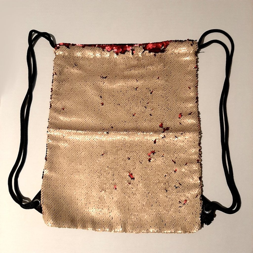 Reversible Sequin Art Drawstring Backpack 16 H By… - image 5